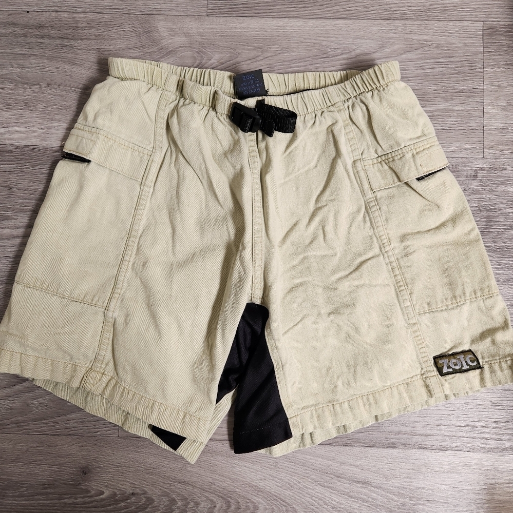 Zoic Tan Shorts Vintage‎ M Vintage Cycling Lined Adjustable Padding Outdoor Gear